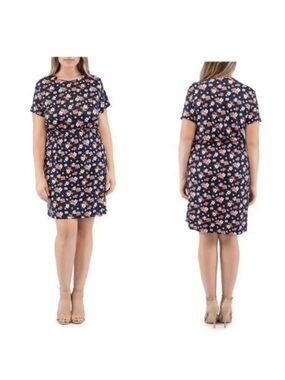 Cortena Smocked Waist Floral Knit Dress Plus Size 3X super comfortable!